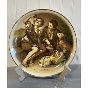Vintage Lord Nelson Pottery‎ England The Beggar Boys Decorative Plate Gold 10.5